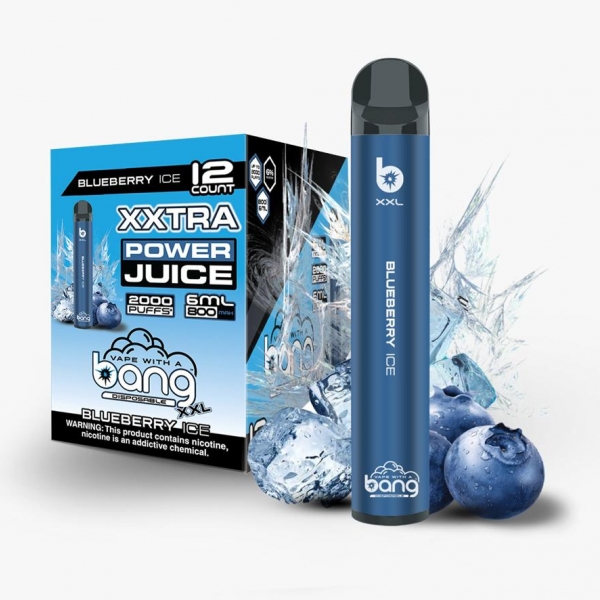 Купить Bang XXL - Blueberry Ice (Ледяная черника), 2000 затяжек, 20 мг (2%)