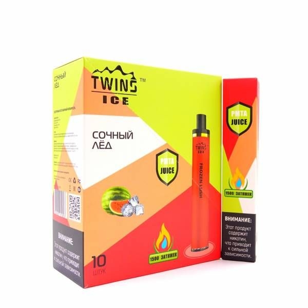 Купить Twins Grande – Сочный лед, 2500 затяжек, 20 мг (2%)