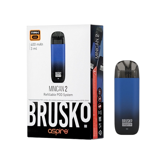 Купить Brusko Minican 2 400 mAh 3мл (Черно-синий Градиент)