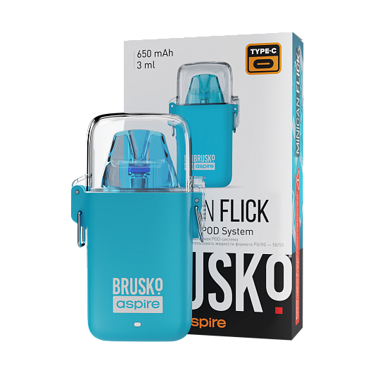 Купить Brusko Minican Flick 650mAh 3мл (Голубой)