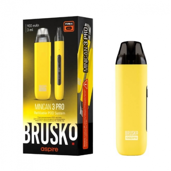 Купить Brusko Minican 3 PRO 900 mAh 3мл (Желтый)