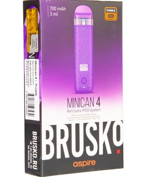 Купить Brusko Minican 4 700 mAh 3мл (Фиолетовый)