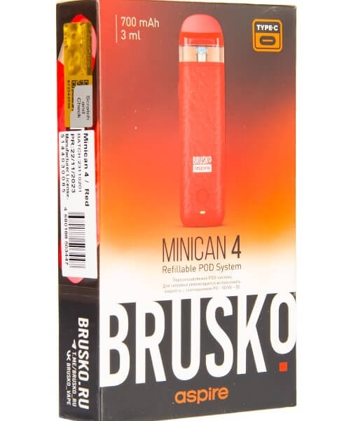 Купить Brusko Minican 4 700 mAh 3мл (Красный)