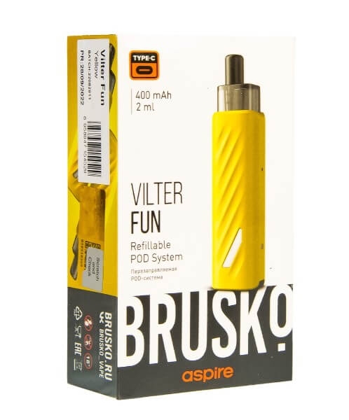 Купить Brusko Vilter Fun 400 mAh 2мл (Жёлтый)