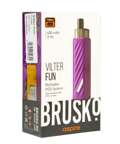 Купить Brusko Vilter Fun 400 mAh 2мл (Фиолетовый)