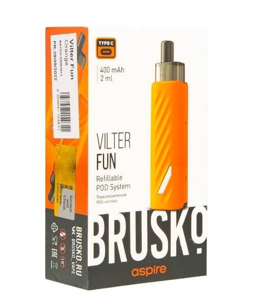 Купить Brusko Vilter Fun 400 mAh 2мл (Оранжевый)